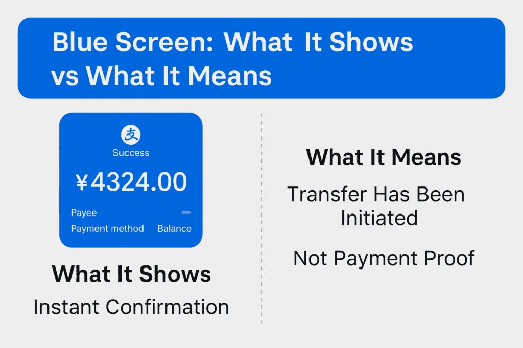 Why the Blue Screen Is Not Proof of Payment