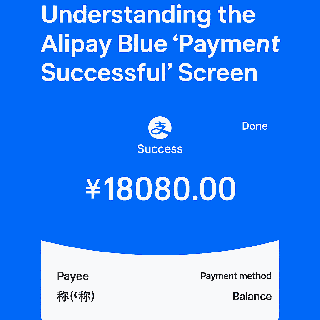 Understanding the Alipay Blue “Payment Successful” Screen: Meaning, Purpose, and Misconceptions